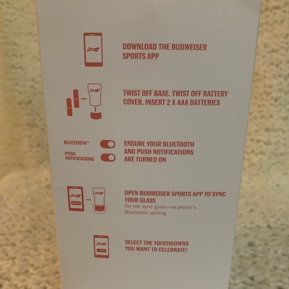 Budweiser red light touchdown glass. - Picture 5 of 6